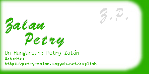 zalan petry business card