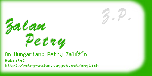 zalan petry business card